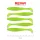 Reiva Zander Power Shad 8cm 3,18gr 5 pièces/paquet (Paillettes Vert Fluo I.) Leurre souple en plastique
