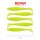Reiva Zander Power Shad 8cm 3,18gr 5 pièces/paquet (Vert Fluo) Leurre souple en plastique