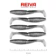 Reiva Zander Power Shad 8cm 3,18gr 5 pièces/paquet (Paillettes argentées) Leurre souple en plastique