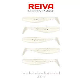   Reiva Flat Minnow Shad Pearl White 5cm 1,3gr Plasztik Csali 5db