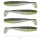 Reiva Flat Minnow Shad 10cm 4pcs/paquet (Paillettes Noir-Argent) leurre souple