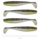 Reiva Flat Minnow Shad 10cm 4pcs/paquet (Paillettes Noir-Argent) leurre souple
