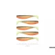 Leurre souple Reiva Flat Minnow Shad 10cm 4 pièces/paquet (Noir-Blanc-Orange)