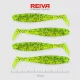Leurre souple Reiva Flat Minnow Shad 10cm 4 pièces/paquet (Vert Paillettes)