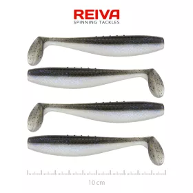 Reiva Flat Minnow Shad 10cm Magic Fish Leurre Souple 4pcs