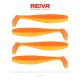 Reiva Flat Minnow Shad 10cm Shiny Orange Leurre Souple 4pcs