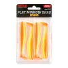 Reiva Flat Minnow Shad 10cm Shiny Orange Leurre Souple 4pcs