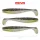 Reiva Flat Minnow shad 12,5cm 3 pièces/paquet (Noir-Argent Paillettes) Leurre en plastique