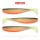 Reiva Flat Minnow shad 12,5cm 3 pièces/paquet (Noir-Blanc-Orange) Leurre en plastique