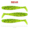 Reiva Flat Minnow shad 12,5cm 3 pièces/paquet (Vert Paillettes) Leurre en plastique