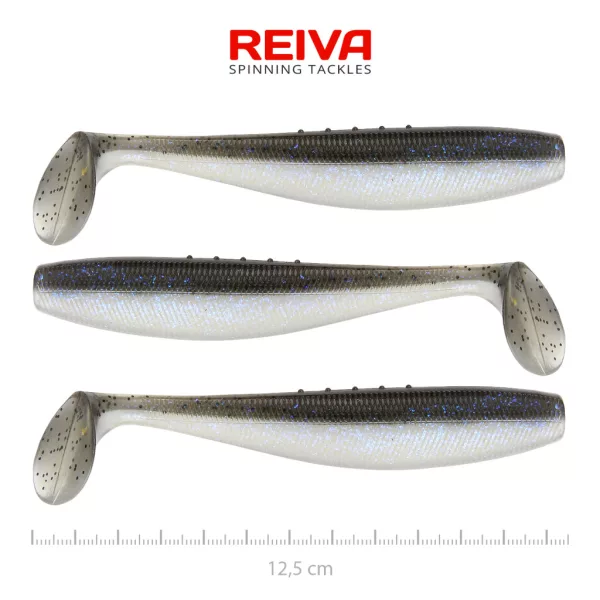 Reiva Flat Minnow Shad 12,5cm Magic Fish Leurre Souple 3pcs