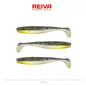  Reiva Flat Minnow Shad Moonshine Bleak 14cm Plasztik Csali 3db