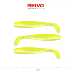   Reiva Flat Minnow Shad Flash Lemonade 14cm Plasztik Csali 3db