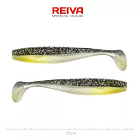   Reiva Flat Minnow Shad Moonshine Bleak 18cm Plasztik Csali 2db