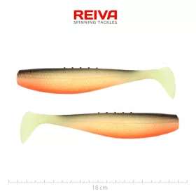 Reiva Flat Minnow Shad UV Roach 18cm Plasztik Csali 2db