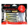 Reiva Flat Minnow shad 7,5cm 5 pièces/paquet (Noir-Argent Paillettes) Leurre en plastique