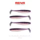 Reiva Flat Minnow Shad 7,5cm Purple Pearl Leurre Souple 4pcs