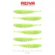 Reiva Tiny Worm Flash Chartreuse 6cm Leurre en plastique 6pcs