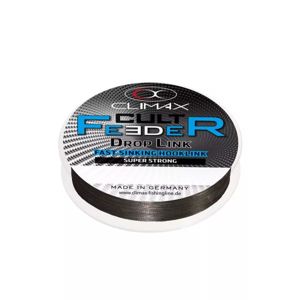 Climax Cult Feeder Fast Sinking Braid Droplink 10m 0,21mm 10,6kg Dark Grey Fonott Előkezsinór