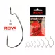 Reiva Offset Worm Noir 2/0 5 pièces/paquet Avec œillet Barbelé Hameçon pour poissons prédateurs