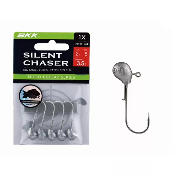 BKK Silent Chaser Microjig - Punch LRF 4#, 1.8g, 5pcs/paquet Tête de jig