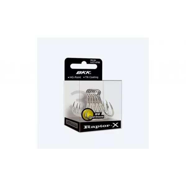 BKK RAPTOR-X 2/0# 6 pcs/paquet Hameçon triple