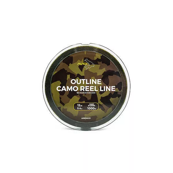 Avid Outline Camo Reel Line 12Lb 1000M Ligne principale Monofilament