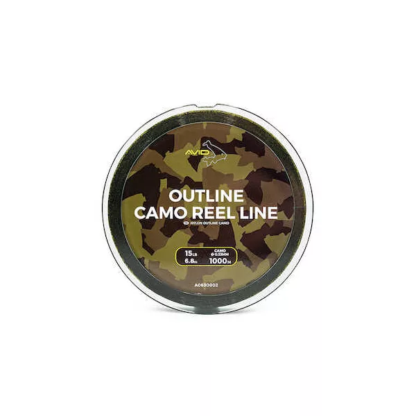 Avid Outline Camo Reel Line 15Lb 1000M Ligne principale Monofilament
