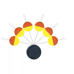   SERT - XT- BLISTER FLOAT ROUND N°2 X 6 (FLUO ORANGE/YEL.) - Butée