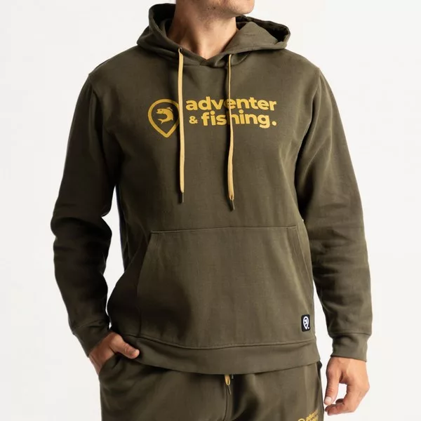 Adventer Sweat à Capuche en Coton Khaki L