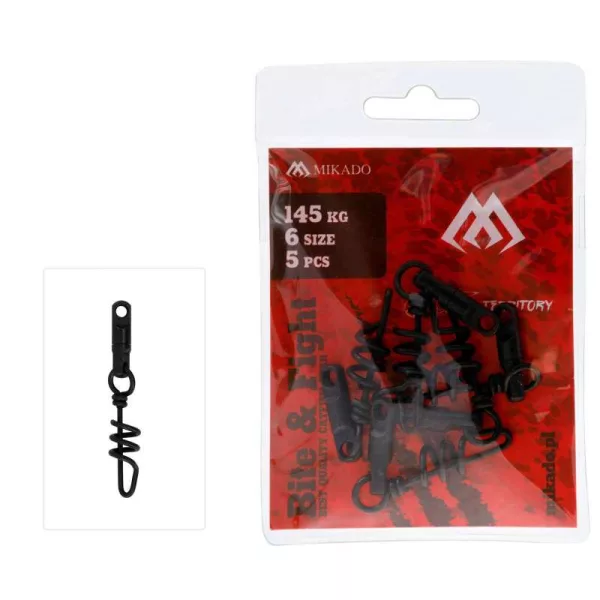 Mikado Intro Cat 5,00mm émerillon à vis pour silure 5 pièces