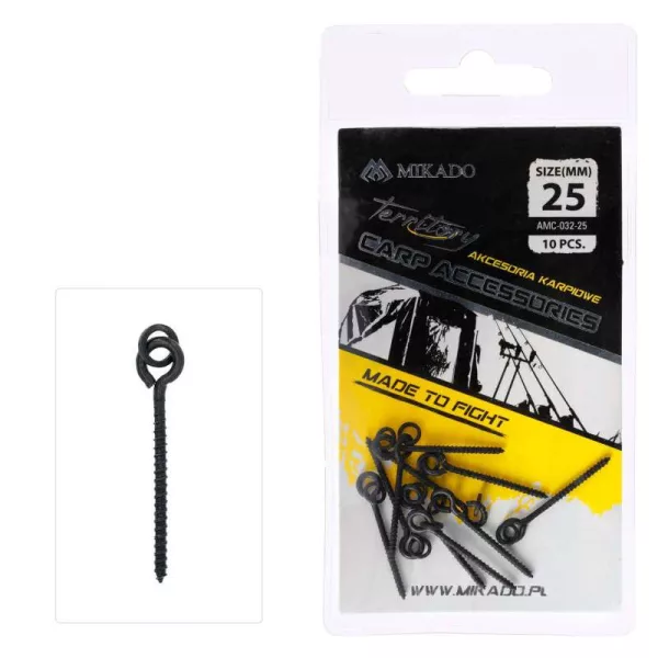 Mikado 25mm Vis à appât à anneau 10 pièces