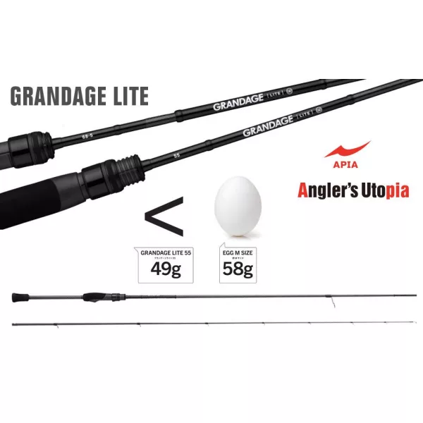 Apia Grandage Lite 61 1,85m 0,2-3,5gr Canne à lancer en 2 brins
