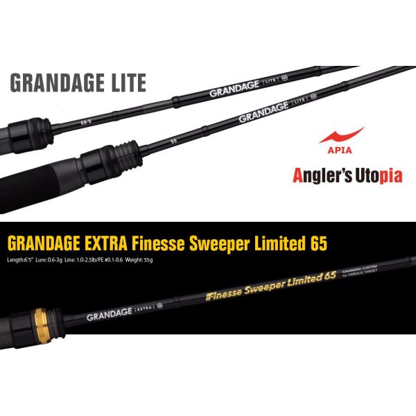 Canne à lancer Apia Grandage Lite 65 Finesse Sweeper Limited 1,96m 0,6-3gr 2 Brins