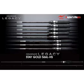   Canne à Pêche au Leurre Apia Grandage Legacy Stay Gold S66L-HS 1,98m 0,3-10gr 2 Brins