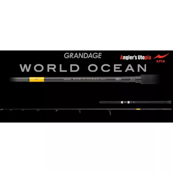 Apia Grandage World Ocean 838H 2,51m Max 160gr Canne à pêche spinning en 2 brins