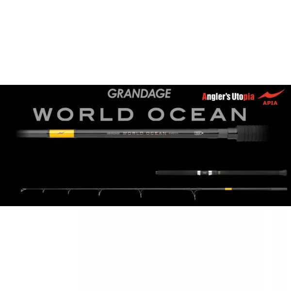 Apia Grandage World Ocean 7614MAX 2,29m Max 250gr 2 Brins Canne à lancer