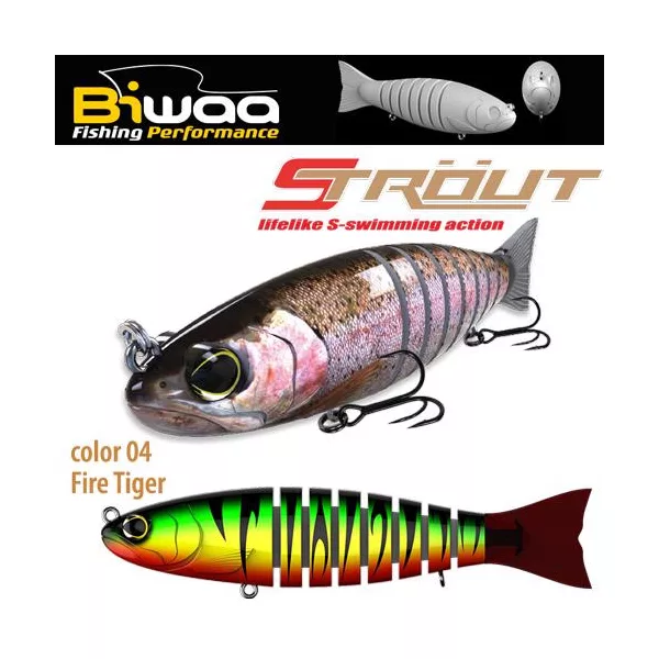 Biwaa Strout 14cm 29gr 04 Fire Tiger Wobbler 1db