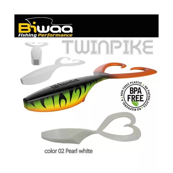 Biwaa Twinpike 15cm 24gr 02 Pearl White Gumihal 3db