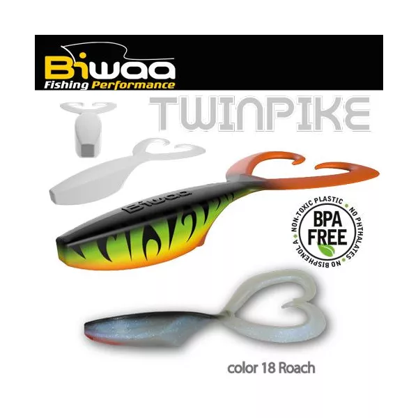 Biwaa Twinpike 15cm 24gr 18 Roach Gumihal 3db