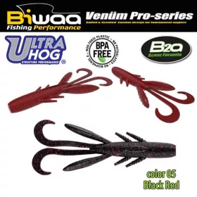 Biwaa Ultra Hog 10cm 05 Black & Red Gumi Műcsali 8db