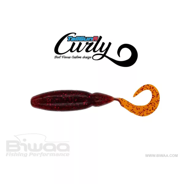 Biwaa Tailgunr Curly 9cm 012 Bloodworm Texas Craw Gumihal 7db