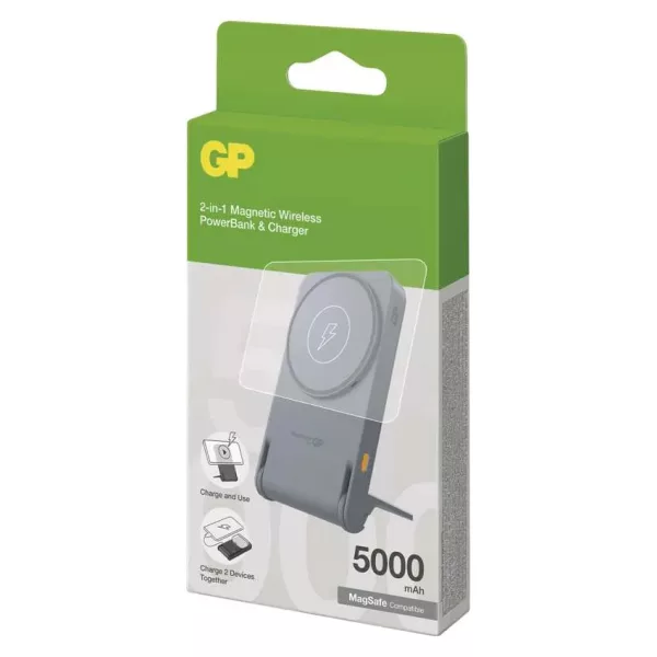 GP Powerbank Q05B, 5000 mAh, 20 W+Wireless, Noir