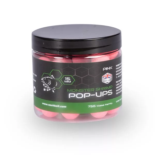 Nash Monster Shrimp Rose 15mm Pop Up 75gr