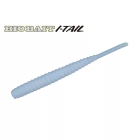   Major Craft BioBait I-Tail 4,5cm #008 White Silver Plasztik Csali 8db