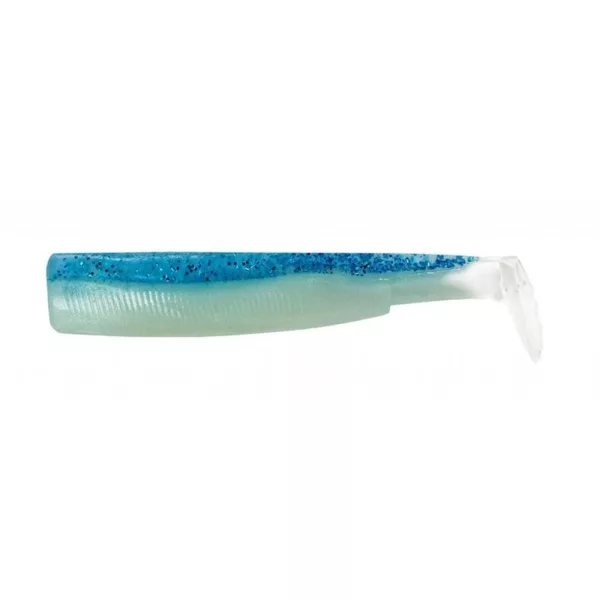 FIIISH 3pcs corps de 120mm - couleur Blue/Glow Leurre souple en plastique