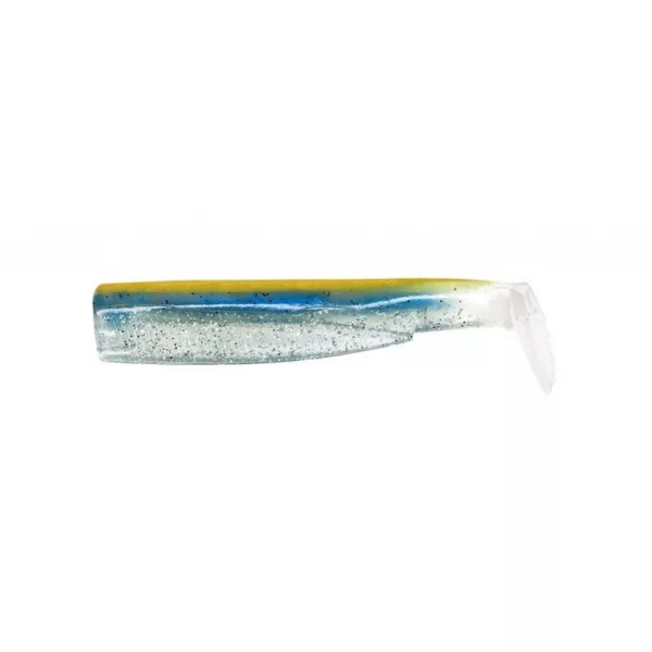 FIIISH 3pcs corps de 120mm - couleur Orange/Blue Leurre souple en plastique