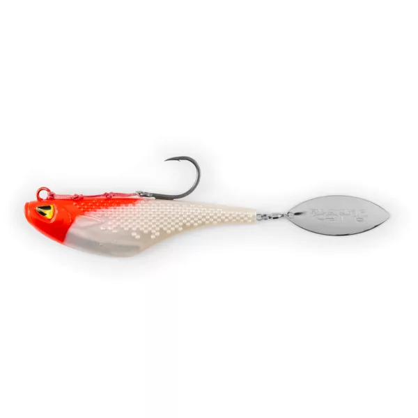 Black Cat Mad Flash Spin Tail Red Head 14cm 82gr Leurre