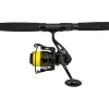 Black Cat Hard Core Combo Spin Rod 2,40m 20-200gr Canne à lancer 2 pièces avec moulinet Black Passion FD 50 et ligne