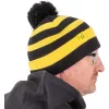 Black Cat Bobble Hat Bonnet Tricoté